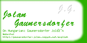 jolan gaunersdorfer business card